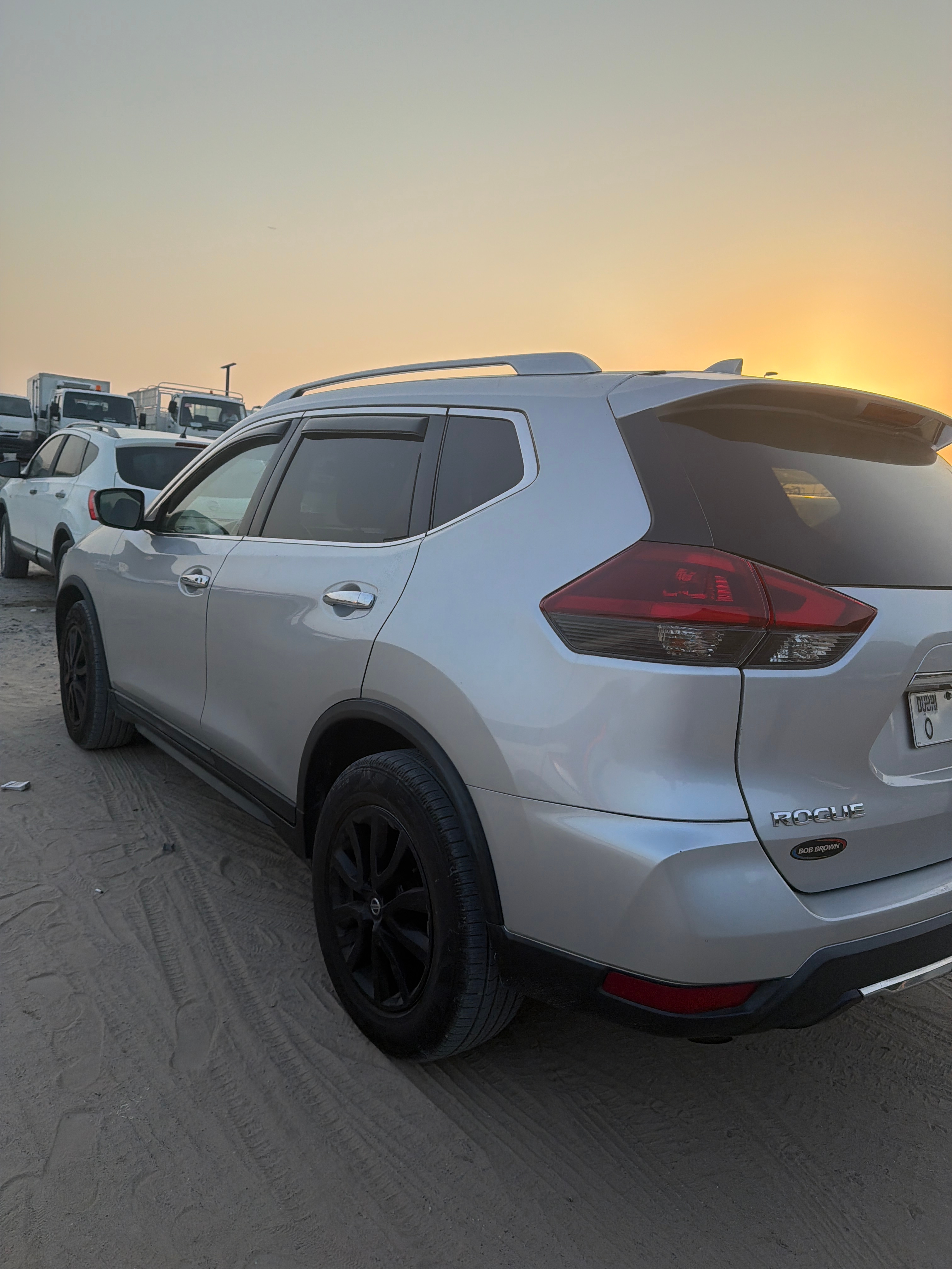 Silver Nissan Rogue SV 2018