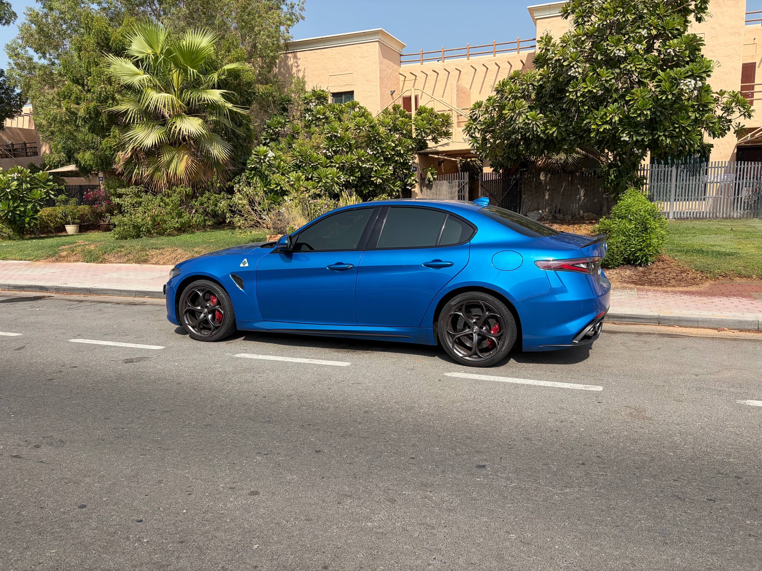 Blue Alfa Romeo Giulia Quadrifoglio 2021