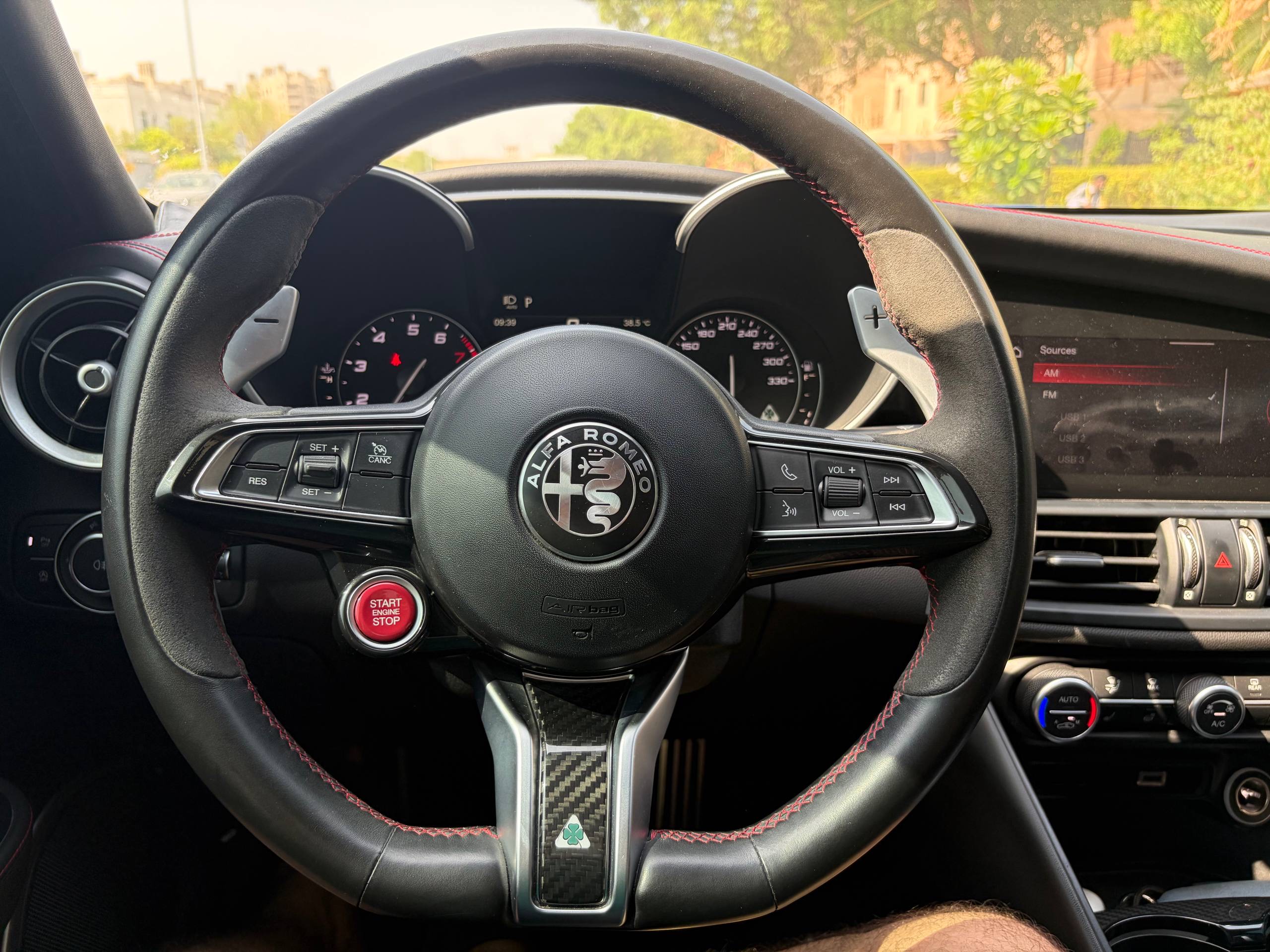 Blue Alfa Romeo Giulia Quadrifoglio 2021