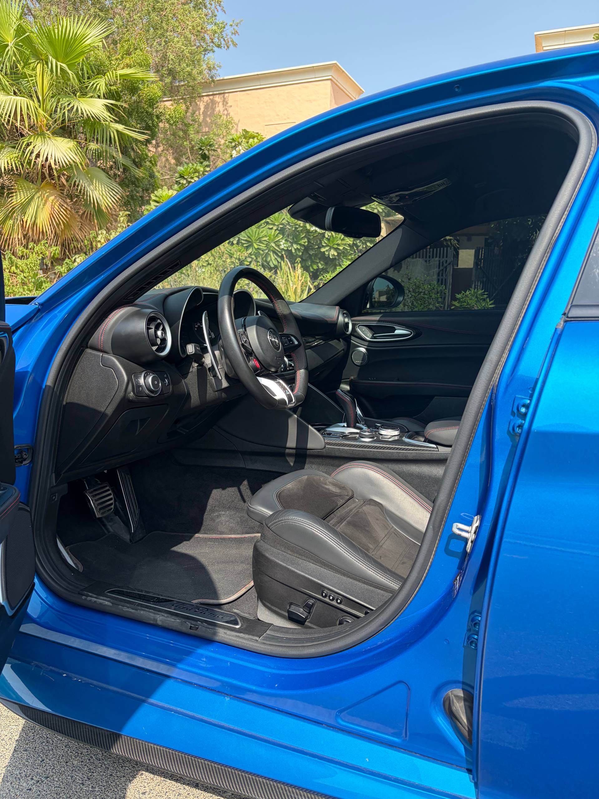 Blue Alfa Romeo Giulia Quadrifoglio 2021