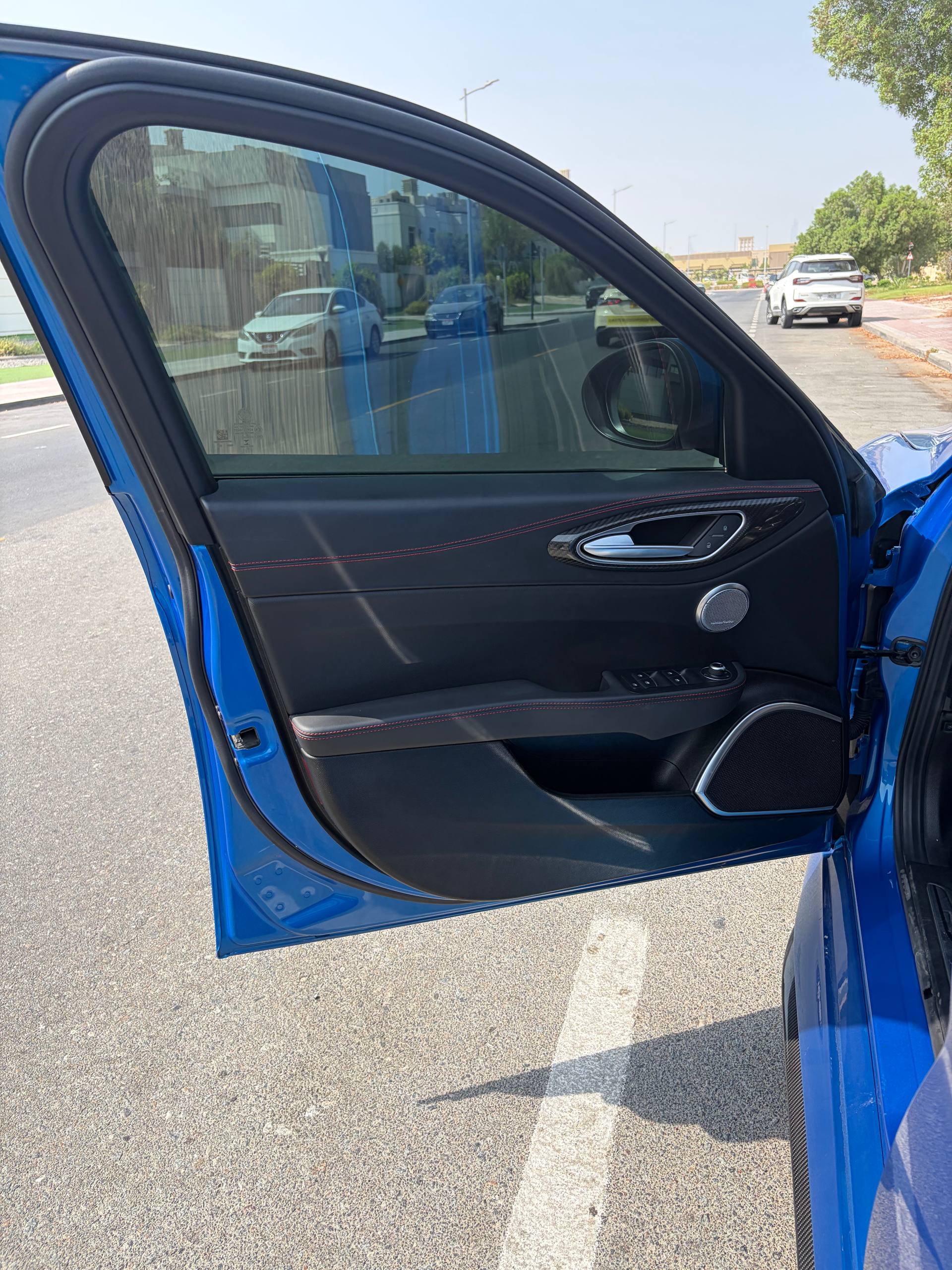 Blue Alfa Romeo Giulia Quadrifoglio 2021