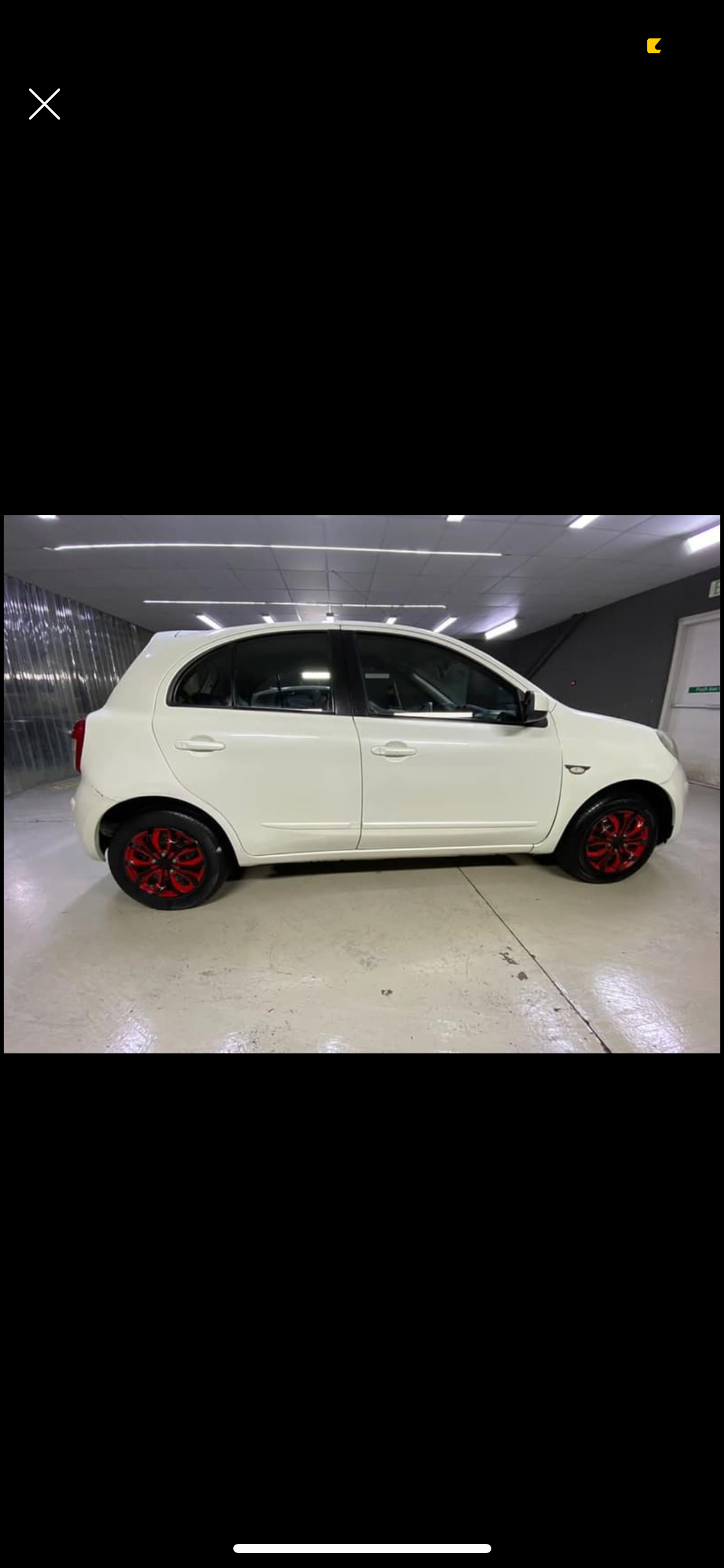 White Nissan Micra 2012