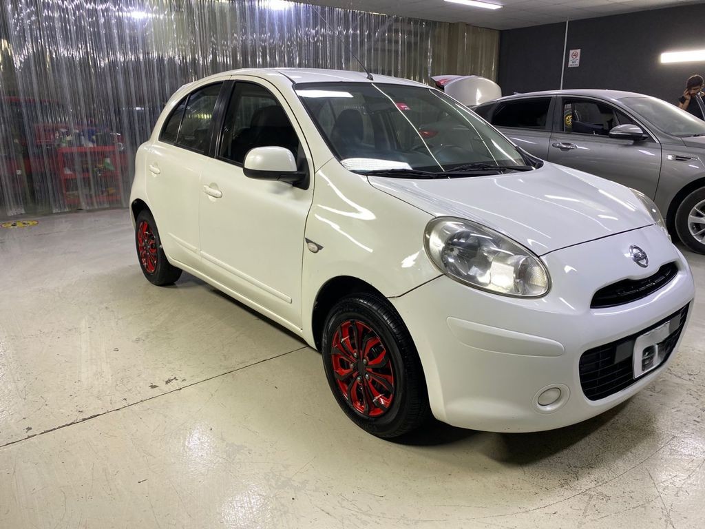 White Nissan Micra 2012