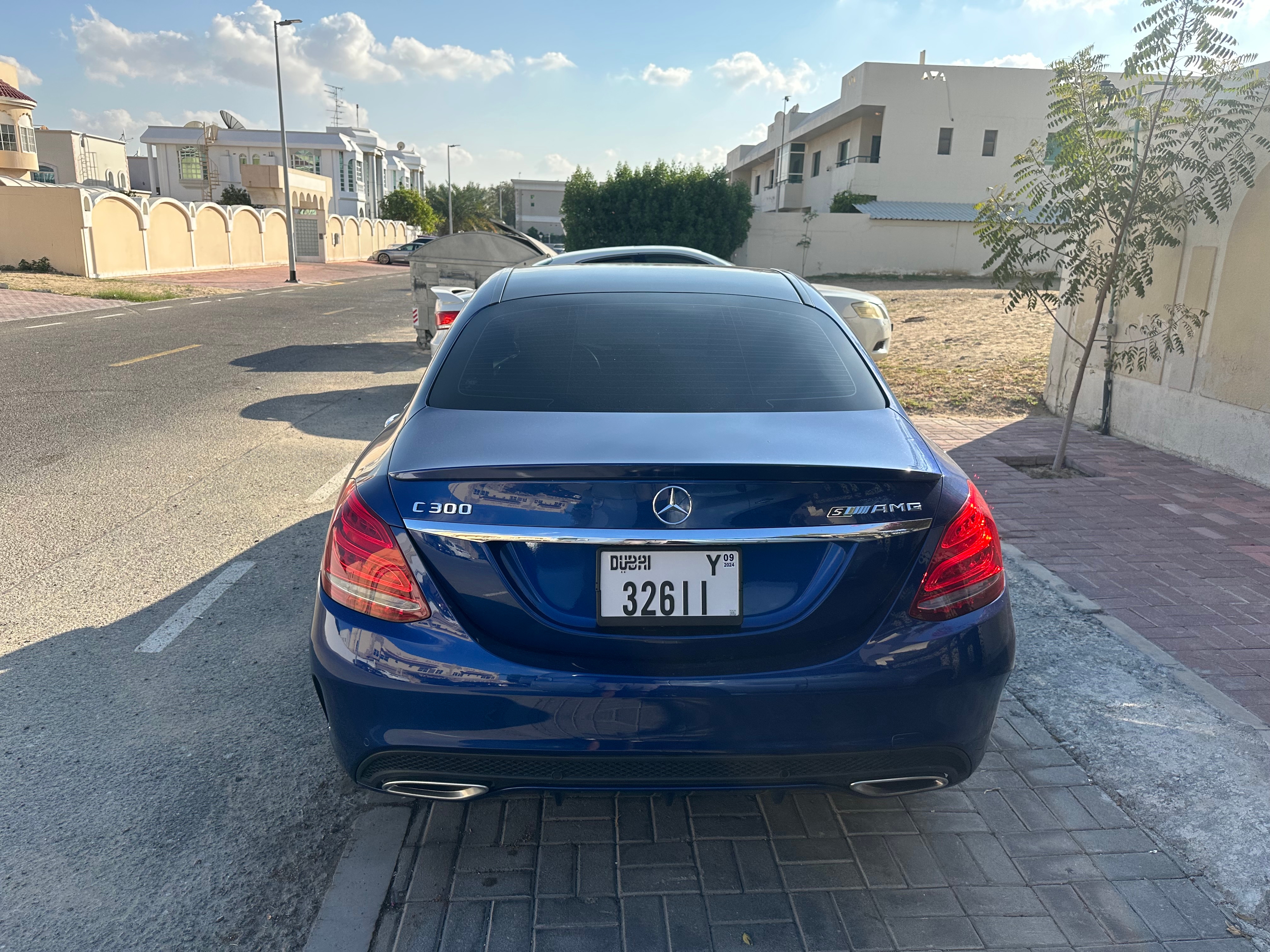 Blue Mercedes Benz C300 AMG 2018 Blue Mercedes Benz C300 AMG 2018