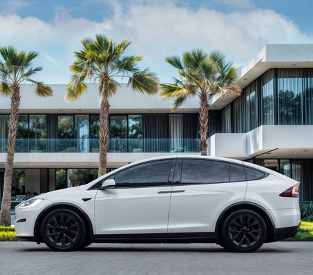 Blanco Tesla Model X Plaid 2024