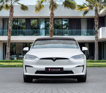 Blanco Tesla Model X Plaid 2024