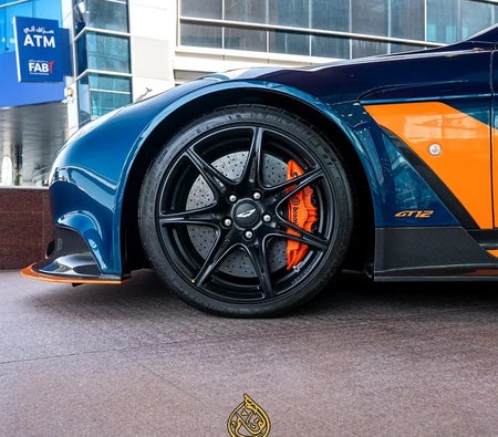 Blue Aston Martin Vantage V12 2016