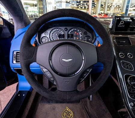 Blue Aston Martin Vantage V12 2016