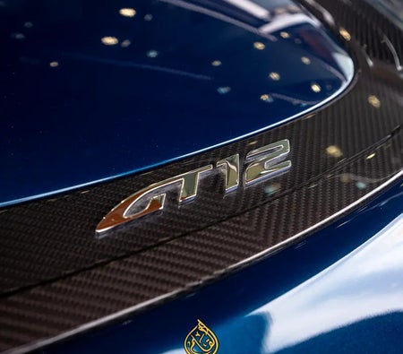Blue Aston Martin Vantage V12 2016