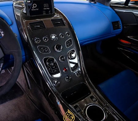 Blue Aston Martin Vantage V12 2016
