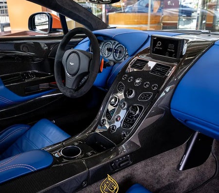 Blue Aston Martin Vantage V12 2016