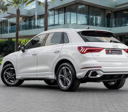 White Audi Q3 S-line 2024