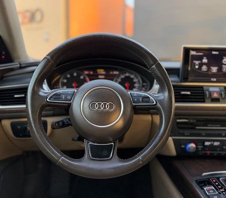 Black Audi A6 S-line 2015