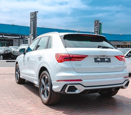 White Audi Q3 S-line 2024