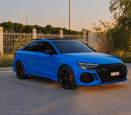 Blue Audi RS3 2022