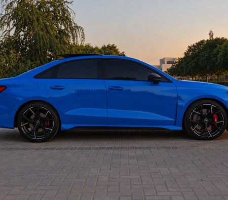 Blue Audi RS3 2022