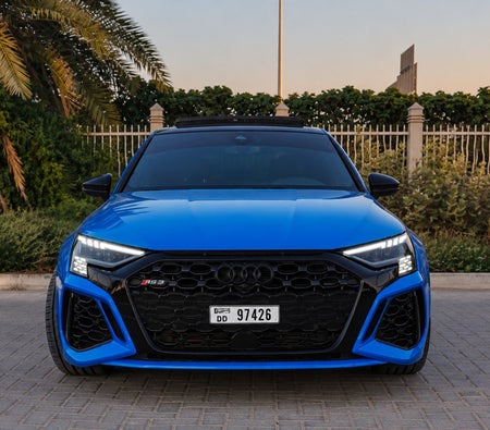 Blue Audi RS3 2022