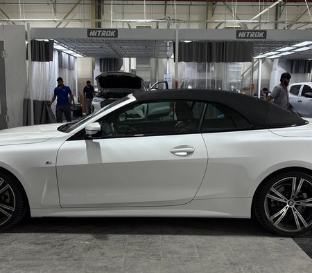 White BMW 420i CONVERTIBLE M SPORT 2023