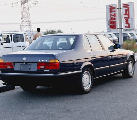 Blue BMW 735i 1990