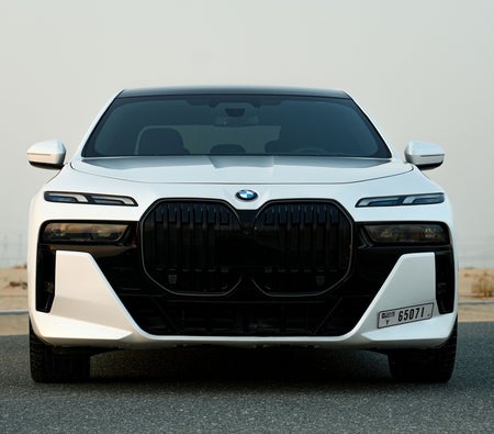 White BMW 740i 2024