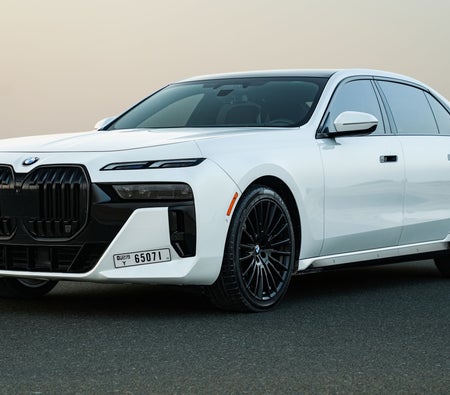 White BMW 740i 2024