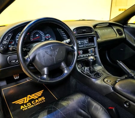 Yellow Chevrolet Corvette Z06 2003