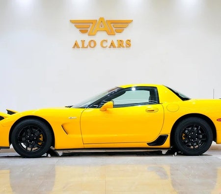 Yellow Chevrolet Corvette Z06 2003