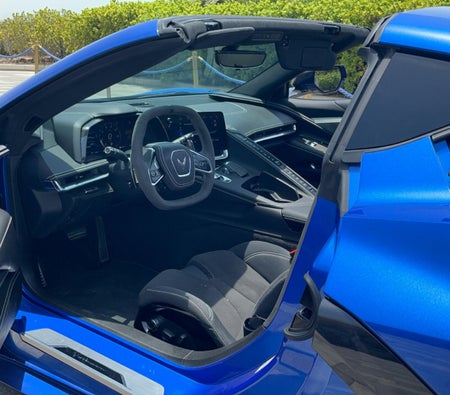 Blue Chevrolet Corvette C8 Stingray Convertible 2020