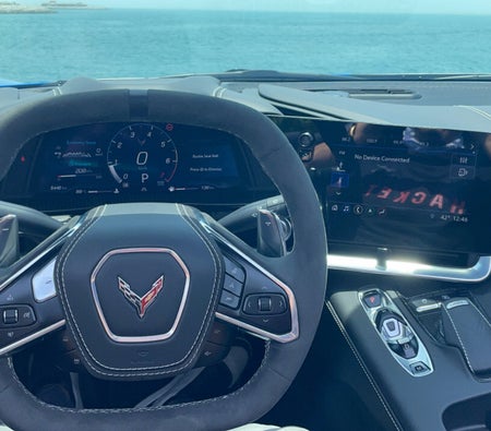 Blue Chevrolet Corvette C8 Stingray Convertible 2020
