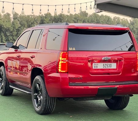 Red Chevrolet Tahoe LT 2015
