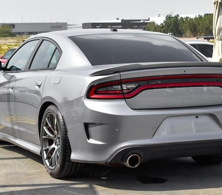 Silver Dodge Challenger SRT 2015