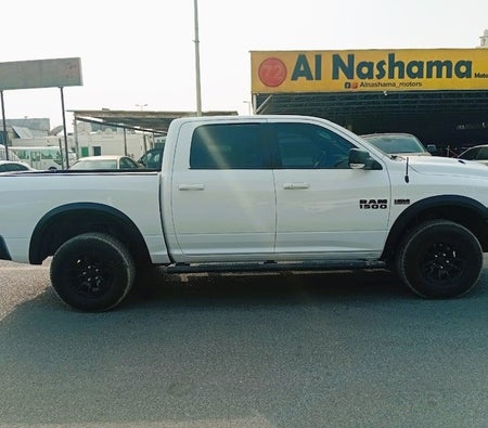White Dodge RAM 1500 Rebel Crew 2017