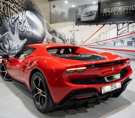 Red Ferrari 296 GTB 2023