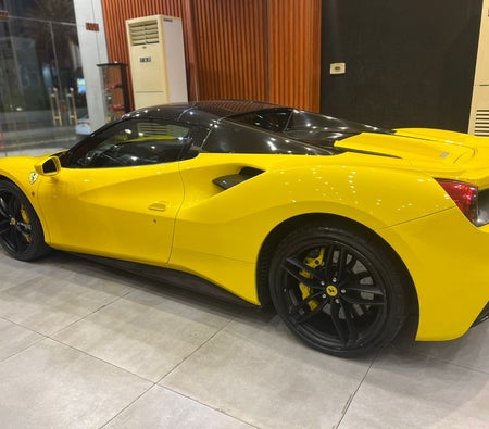 Yellow Ferrari 488 Spider 2018