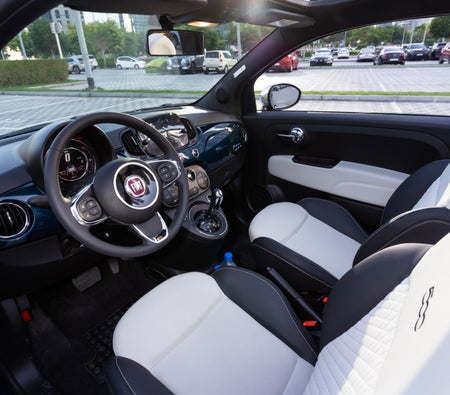 Blue Fiat 500C 2022