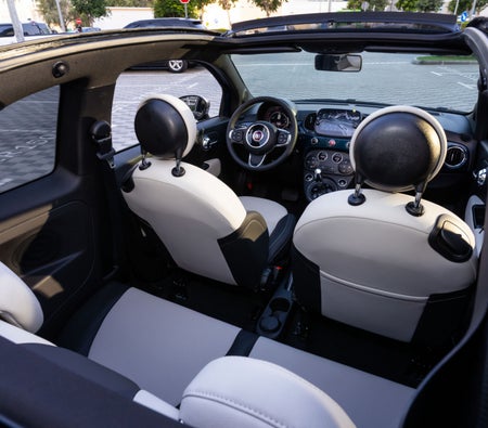 Blue Fiat 500C 2022