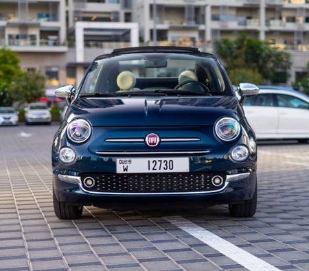 Blue Fiat 500C 2022