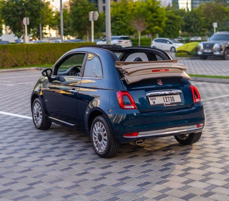 Blue Fiat 500C 2022 Blue Fiat 500C 2022