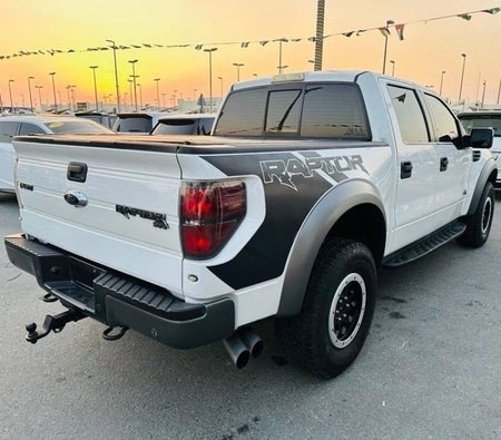 Белый Ford F 150 Raptor 2014 год