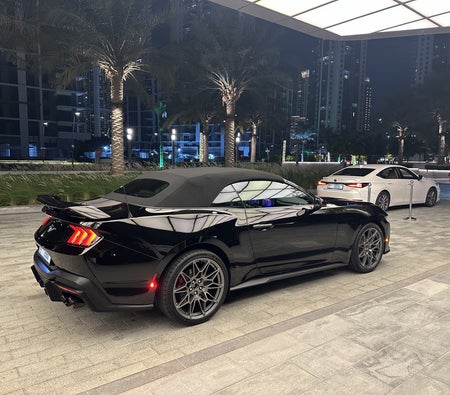 Black Ford Mustang Convertible 2024