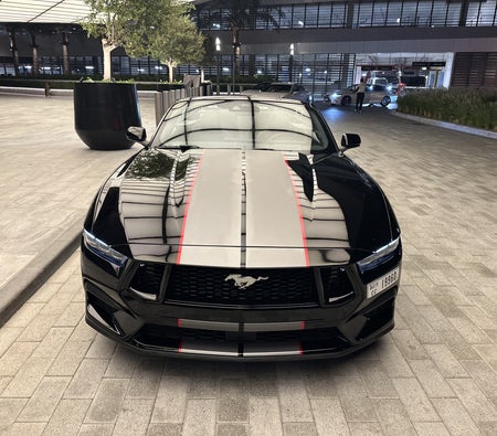 Black Ford Mustang Convertible 2024