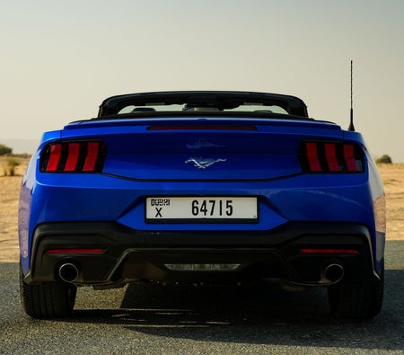Blue Ford Mustang Convertible 2024
