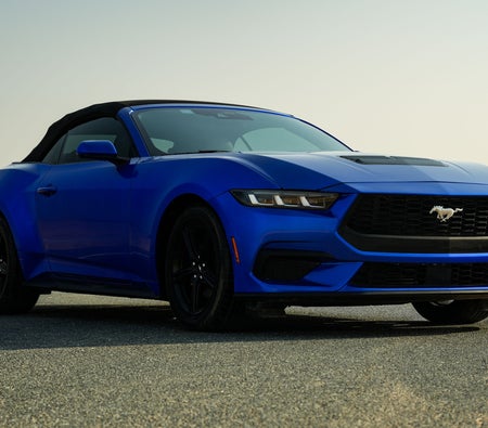Blue Ford Mustang Convertible 2024