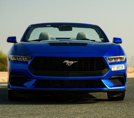 Blue Ford Mustang Convertible 2024