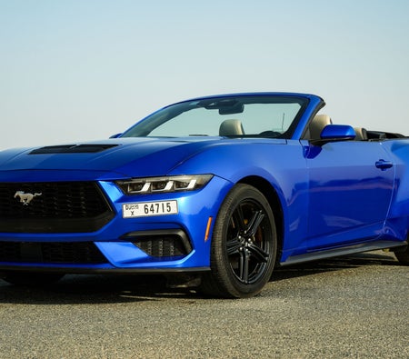 Blue Ford Mustang Convertible 2024