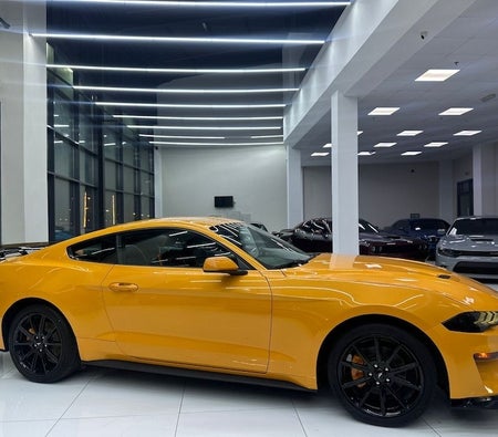Orange Ford Mustang EcoBoost 2018