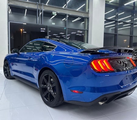 Blue Ford Mustang EcoBoost 2020
