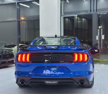 Blue Ford Mustang EcoBoost 2020