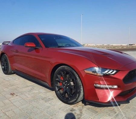 Burgundy Ford Mustang 2020