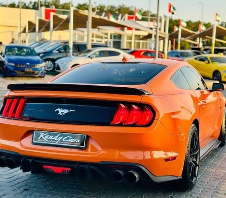 Orange Ford Mustang 2021